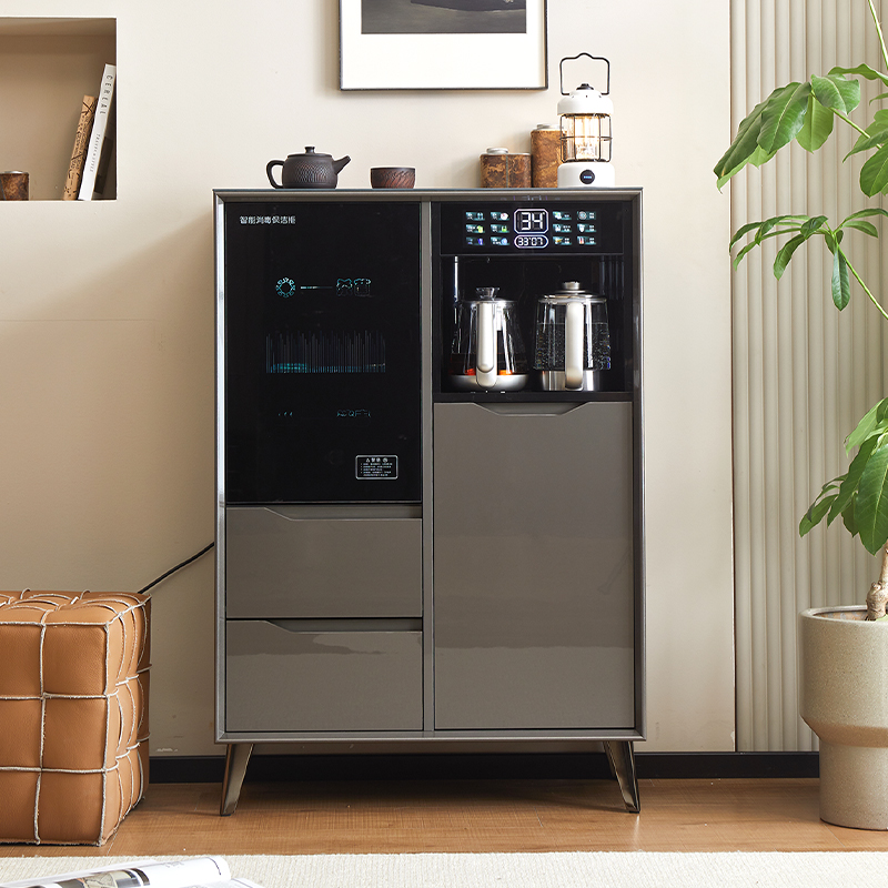 2025年新款家用中式下置茶吧机高端客厅智能全自动一体饮水机柜子