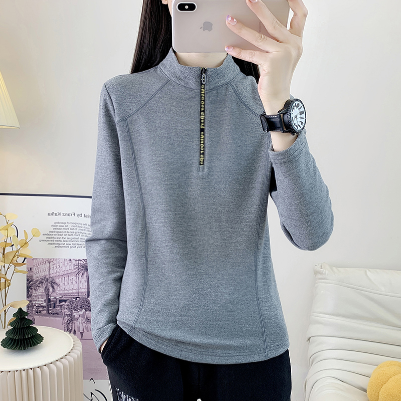 户外运动抓绒衣女上衣长袖T恤女加厚保暖衣摇粒绒开衫防静电冬季