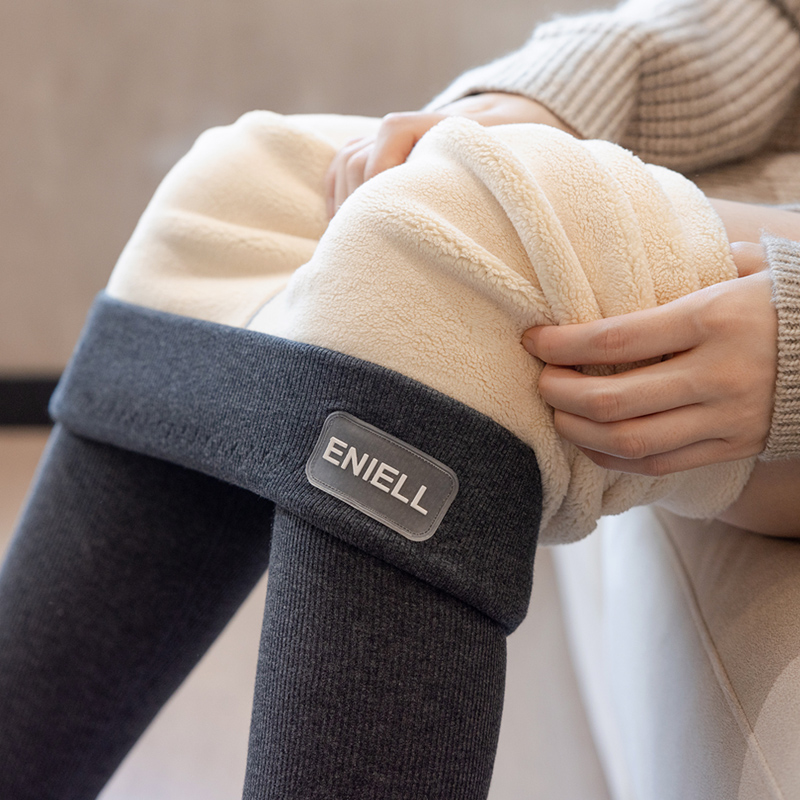 羊羔绒打底裤女秋冬加绒加厚外穿螺纹特厚保暖棉裤东北毛绒裤秋裤