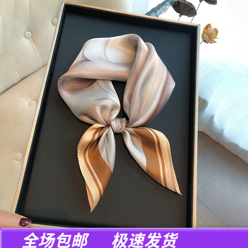 【礼盒】Viney真丝丝巾女方巾高端百搭领巾生日圣诞礼物送女生