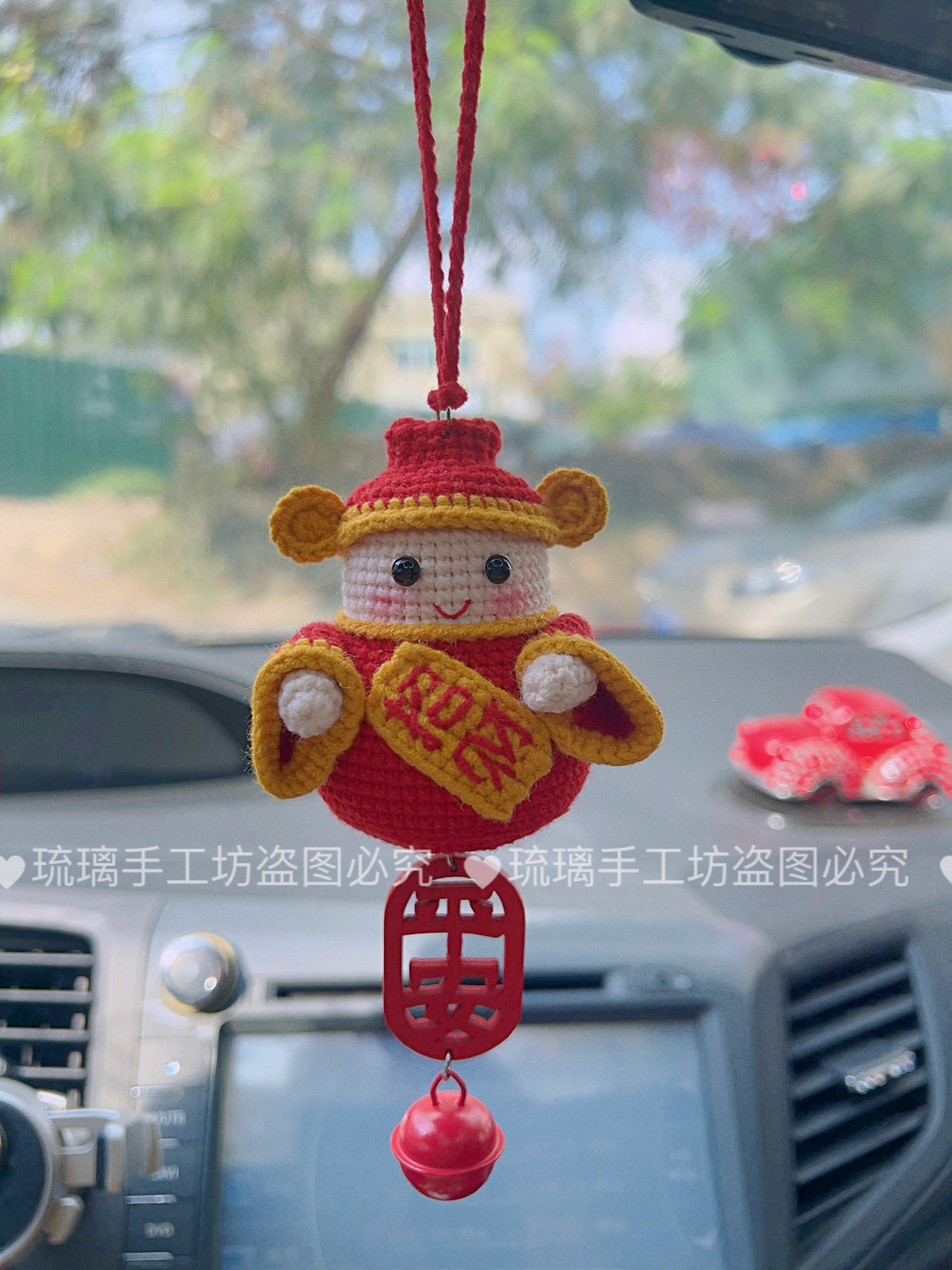 手工编织小财神diy材料包超萌钥匙扣钩针织玩偶车挂件摆件新年礼