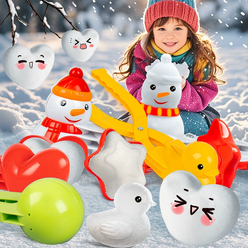 儿童雪球夹玩具户外雪夹子小鸭子夹雪球神器堆雪人打雪仗装备工具