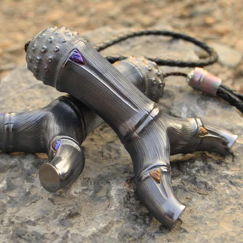 正品千发佛头竹节 钛合金高精准大威力圆头飞虎弓 户外实战扁皮弓