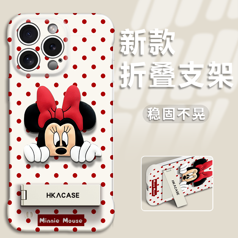 波点米妮适用苹果vivo华为oppo小米iPhone15手机壳PC无边框