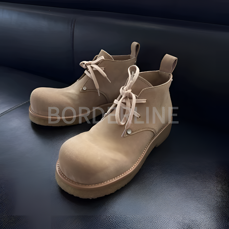 Borderliness 25 Spr【米奇马丁】牛反绒大黄靴圆头增高德比皮鞋