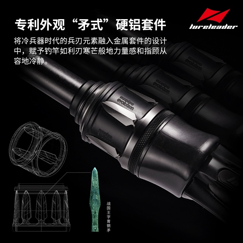 25款Lureleader领峰激系列路亚竿直柄枪柄翘嘴鲈鳜鱼杆轻量化虫竿