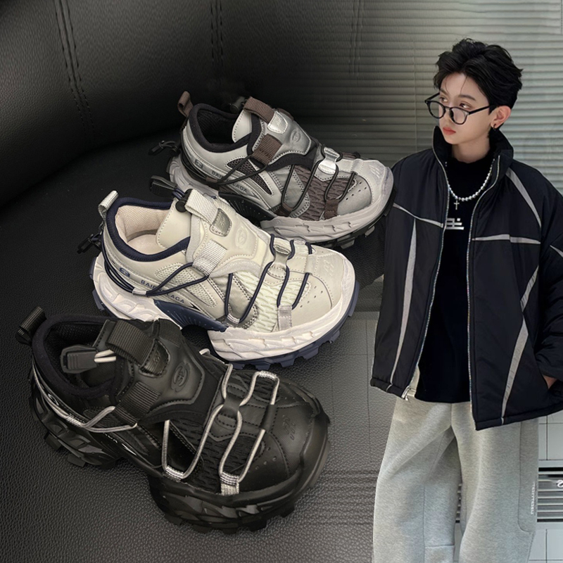 ABC儿童老爹鞋2025秋冬新款男童运动鞋软底女童鞋子加绒二棉鞋