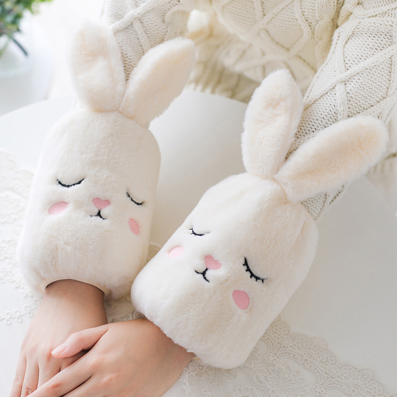 袖套女款秋冬季耐磨毛绒套袖卡通兔子办公室羽绒服防脏儿童护袖