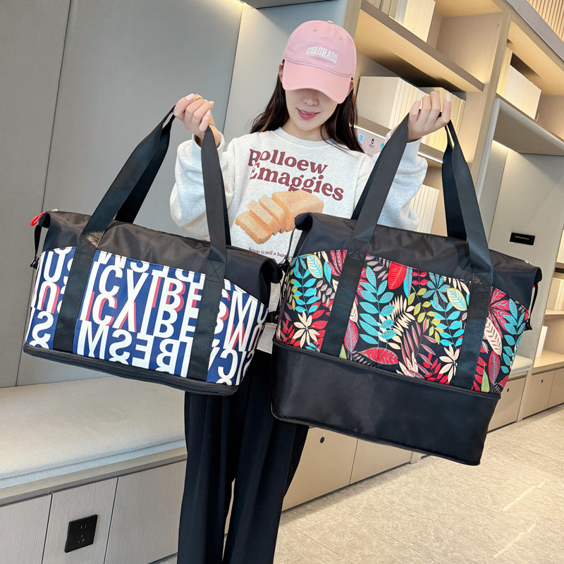 旅行包包女短途手提轻便瑜伽背包大容量健身包干湿分离收纳行李袋