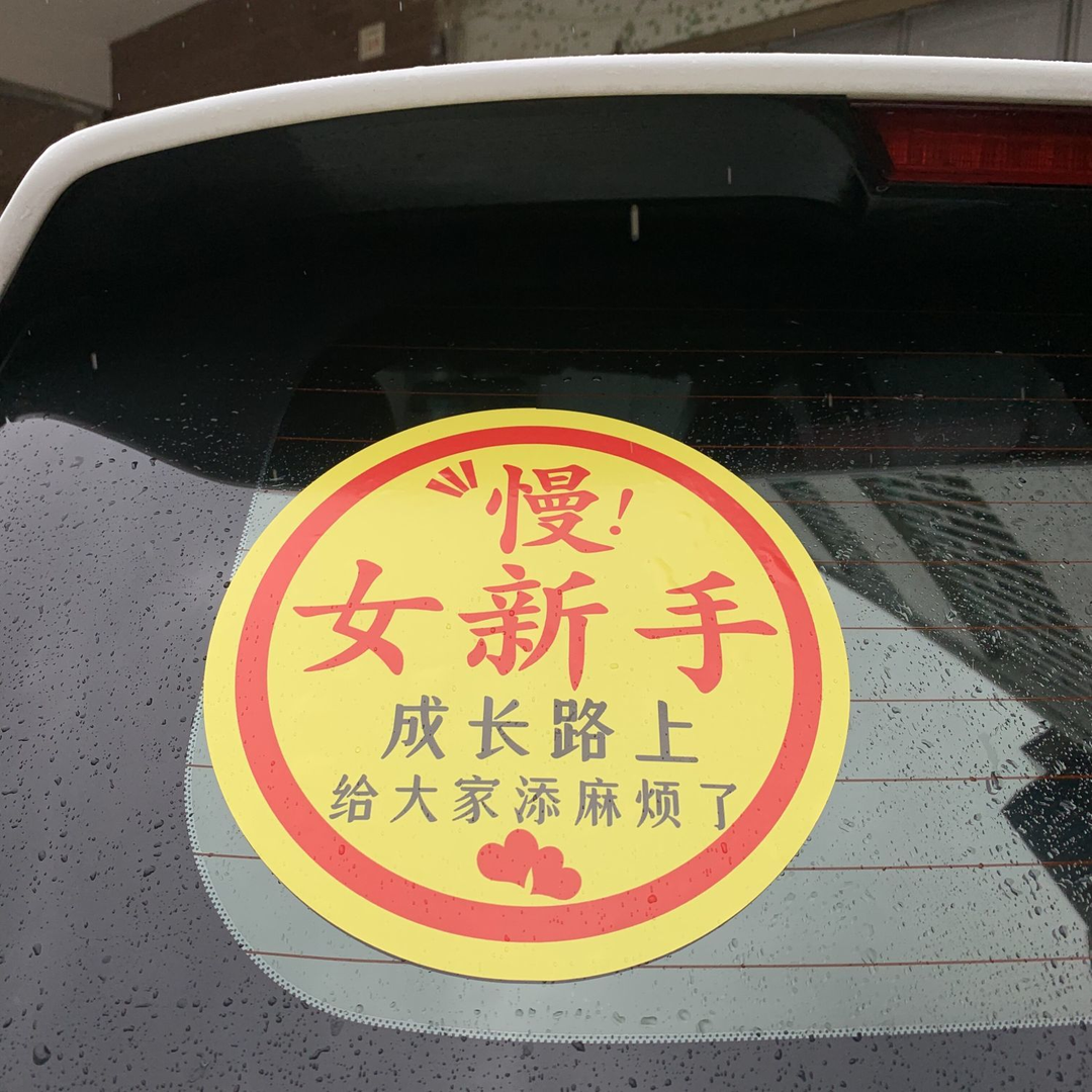 新能源汽车实习车贴女司机女新手超大号实习标志贴新车大字搞笑贴