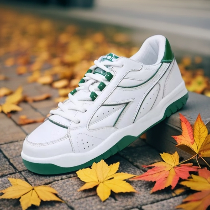 迪亚多纳男鞋运动时尚经典复古百搭低帮男士系带白鞋8411舒适潮流