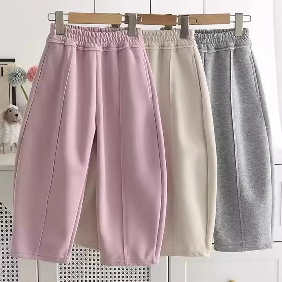 2025新款女童香蕉裤时尚百搭卫裤春装阔腿中大童儿童洋气宽松裤子