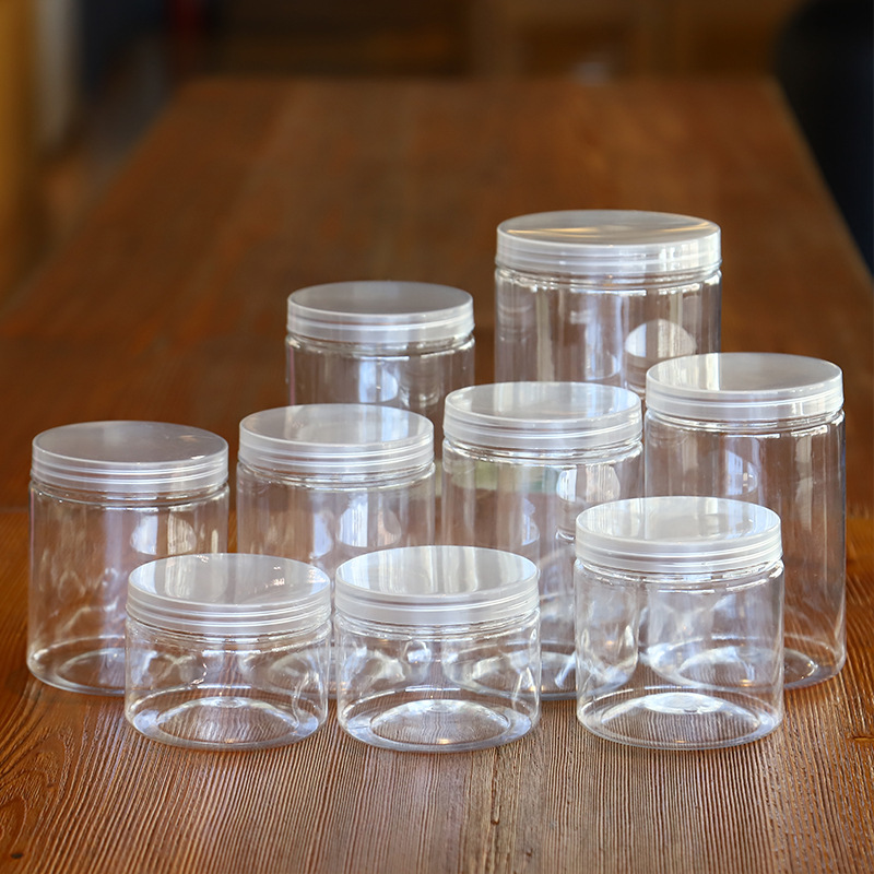10个塑料方便蜂蜜瓶干果花茶零食饼干盒酱菜食品罐子圆形包装瓶