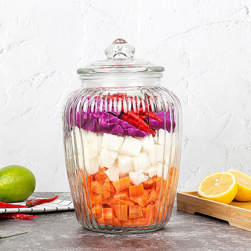 （2300ml）无铅玻璃密封罐泡菜坛五谷杂粮腌辣椒零食糖果罐果酒瓶