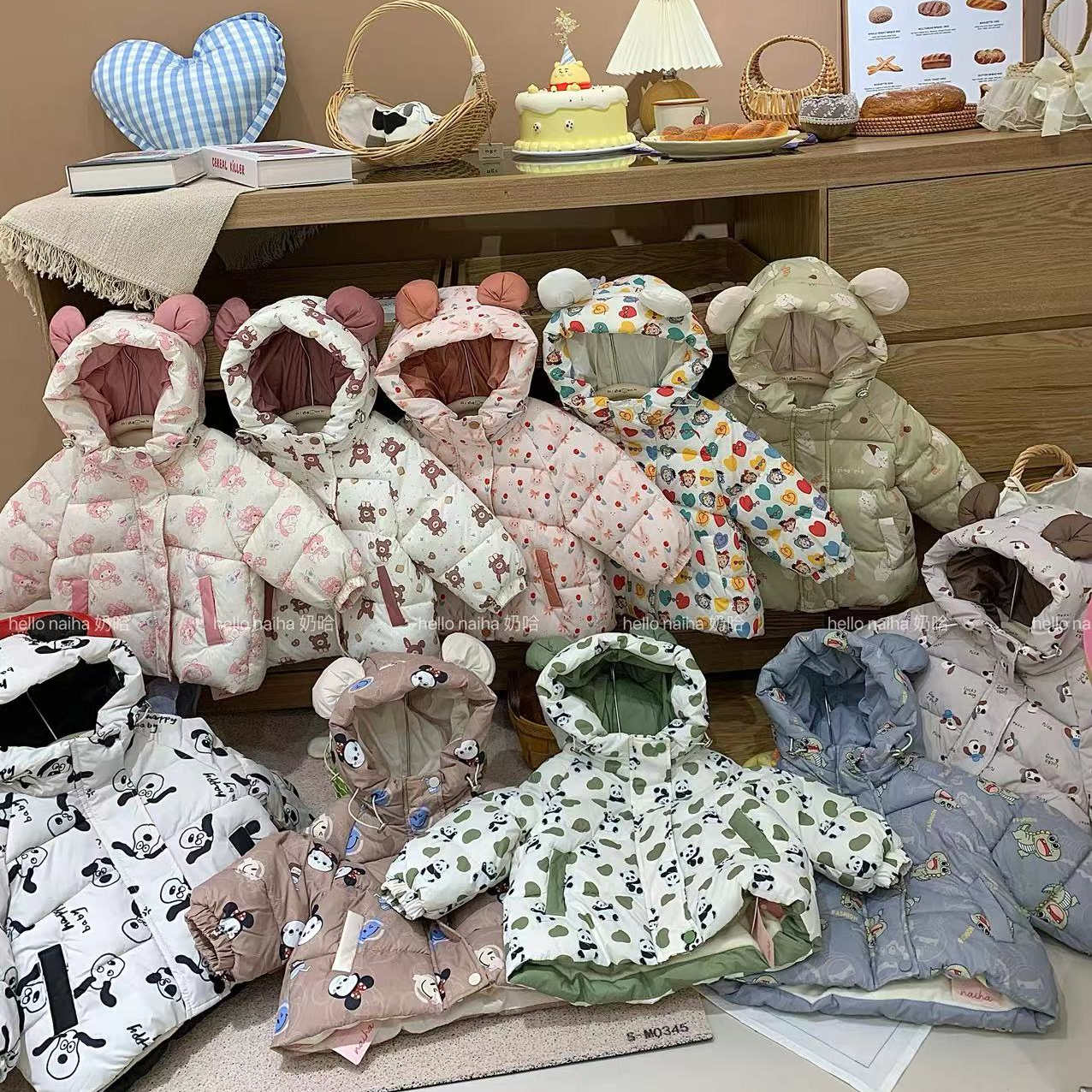 奶哈冬 ‘’一件过冬‘’内里加绒加超厚耳朵棉服WP8059