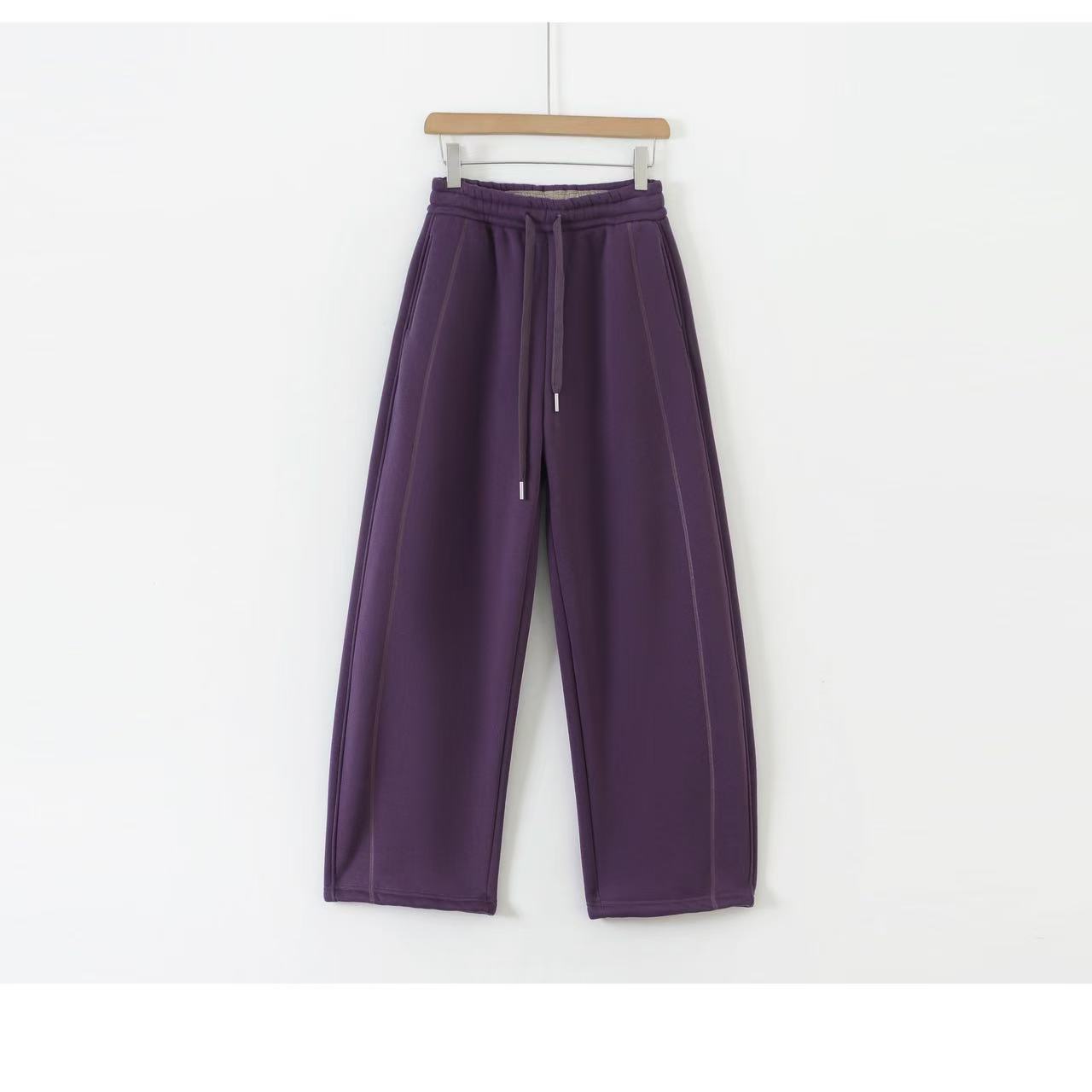 【温泉雪地裤】纯棉超厚加绒直筒裤阔腿裤休闲裤冬款保暖裤277