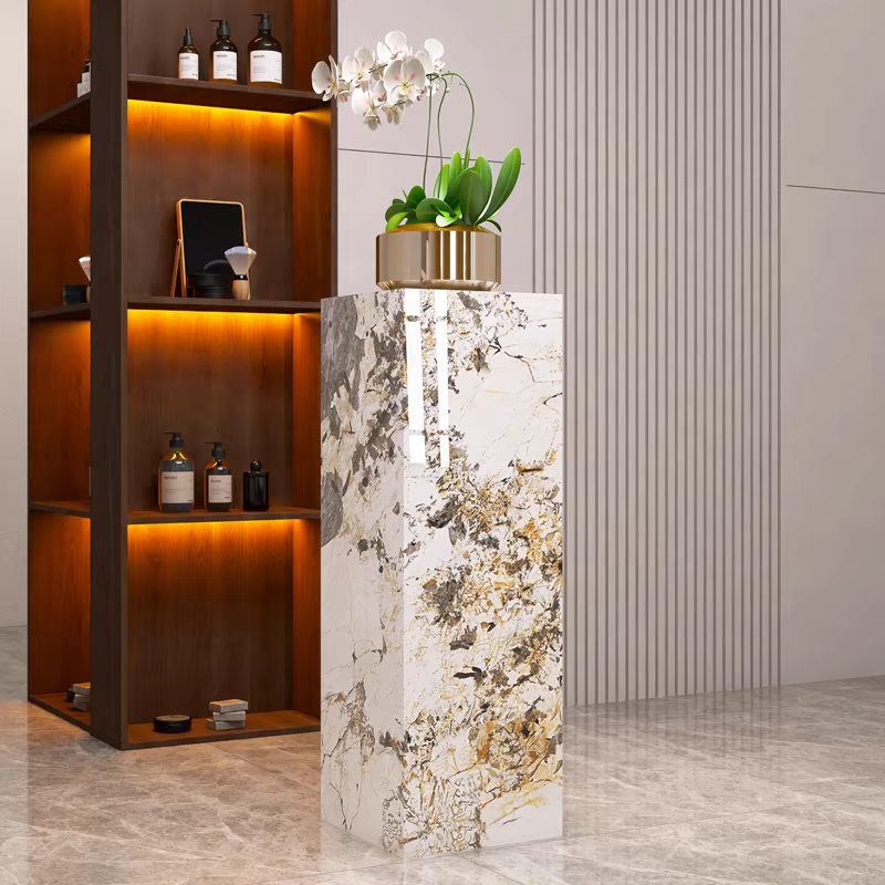 客厅玄关酒店会所展厅大理石雕塑摆件底座摆台工艺品装饰岩板