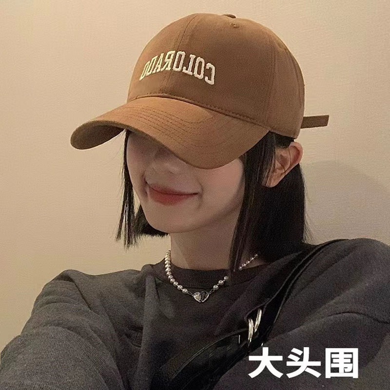 【大头围 显脸小】松驰感棒球帽加大加深可调节头围加宽帽檐鸭舌帽