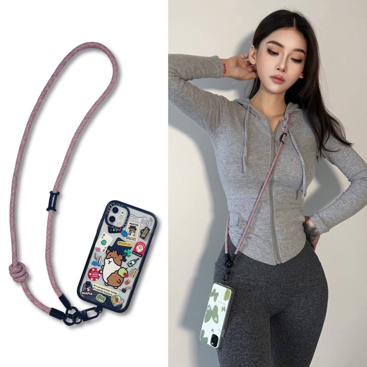 欧谱曼手机挂绳适用iphone苹果手提电话挂绳斜挎防丢可背带相机肩
