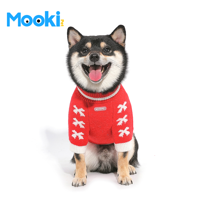 mookipet狗狗猫咪圣诞节毛衣冬季保暖比熊泰迪雪纳瑞小型犬新年装