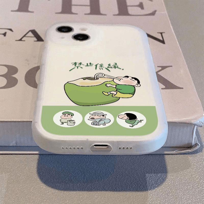 禁止焦虑小新适用苹果15promax/14/13华为全包手机壳vivo小米oppo