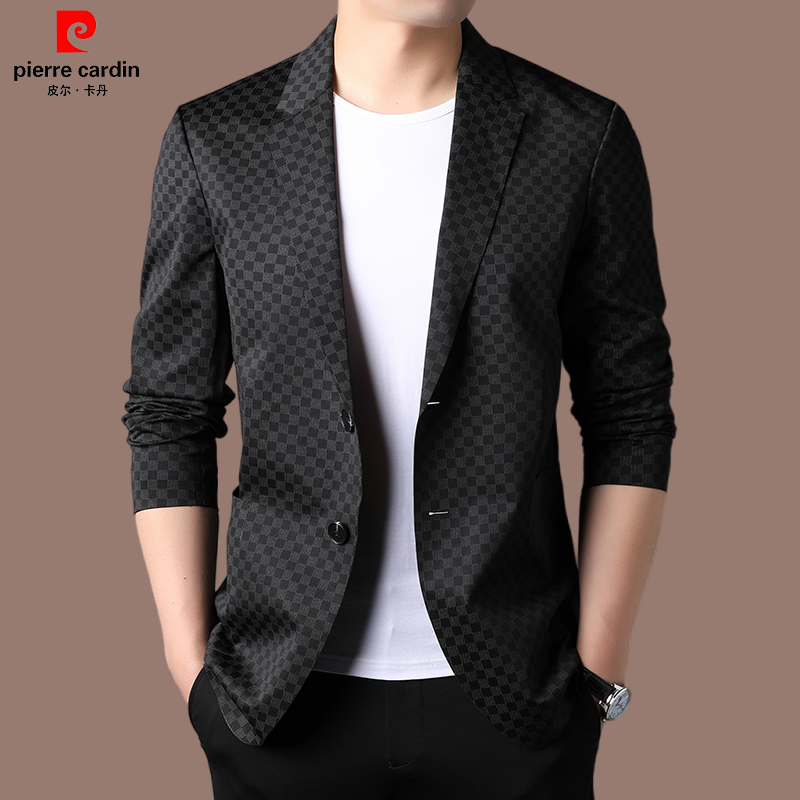 【皮尔卡丹 品牌正品】秋冬季男士高档商务时尚西装长袖修身潮流