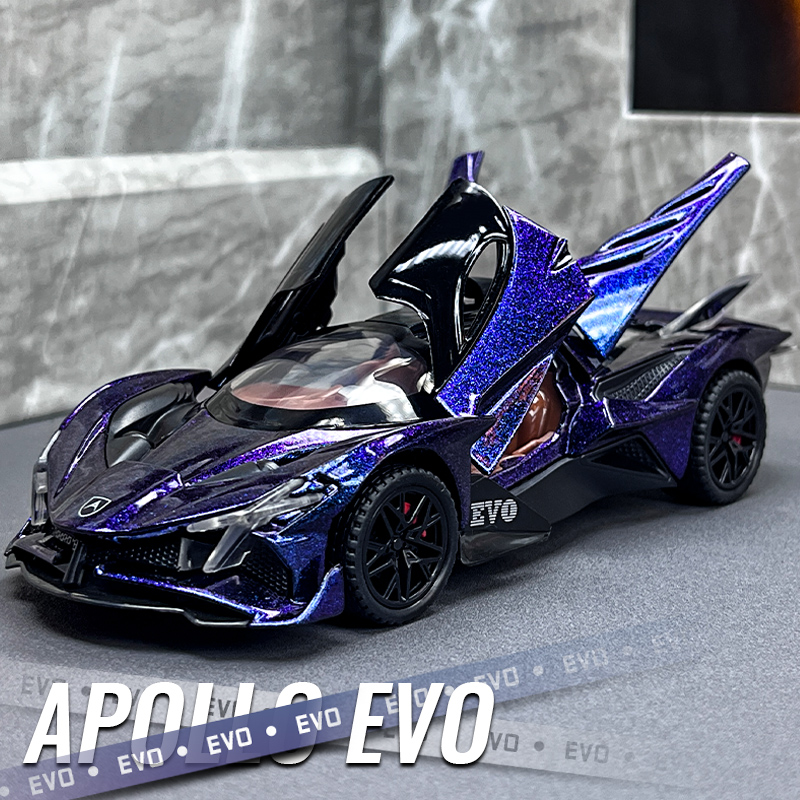 阿波罗太阳神车模型仿真合金小汽车男孩赛车玩具亮灯合金模型车