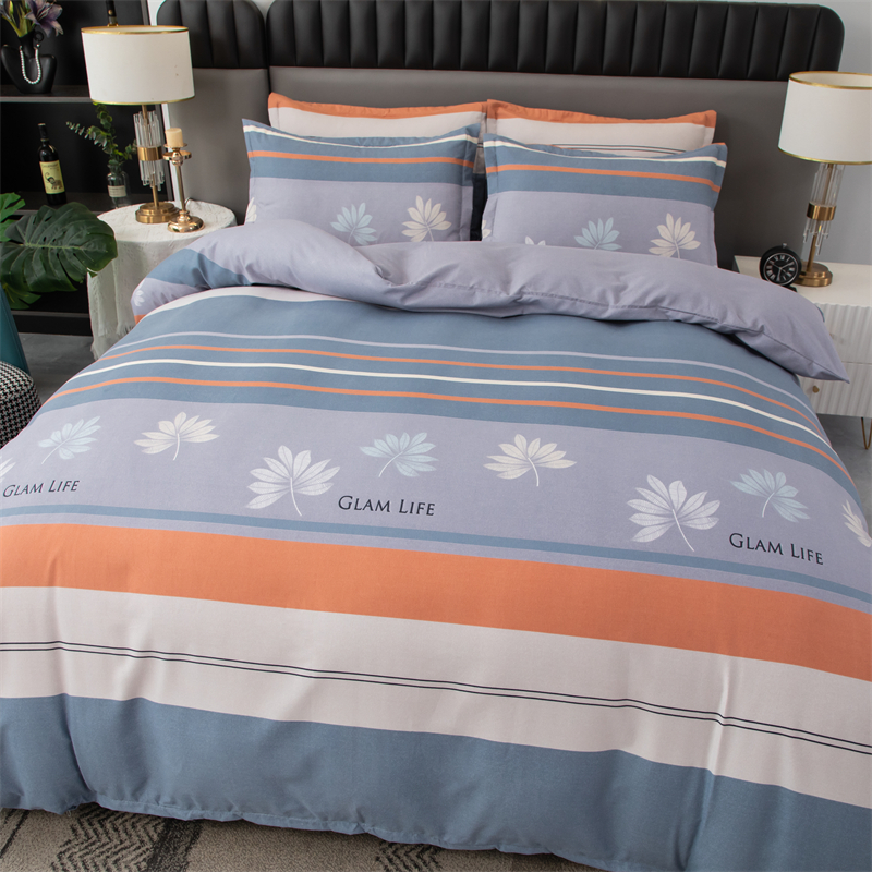 新款加厚磨毛四件套清新简约亲肤单双人学生宿舍斜纹床单磨毛被罩