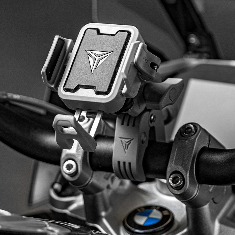 摩多狼电动车外卖小巧摩托车固定架骑行导航手机支架防震防抖防盗