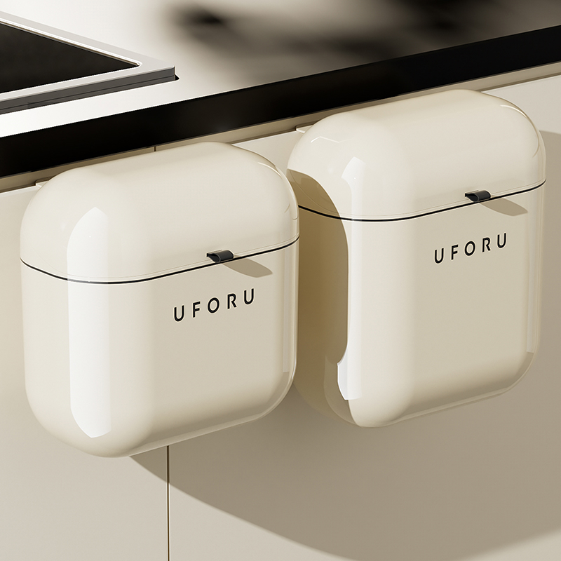 居厨厨卫生间垃圾桶家用专用颜值带盖极窄夹缝新款卫生桶厕所壁挂