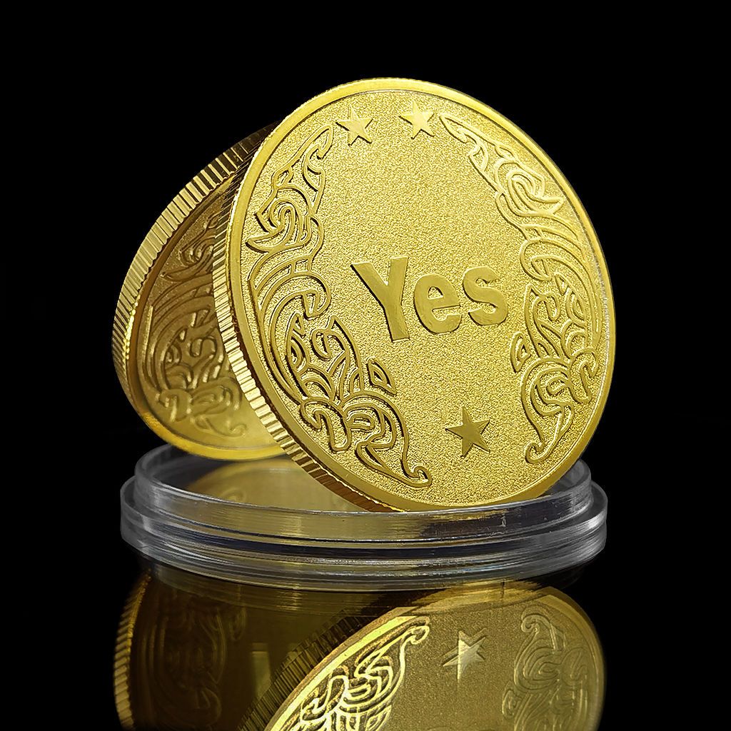老天决定YES NO决策币生日幸运许愿币创意礼品纪念币遇事不决硬币