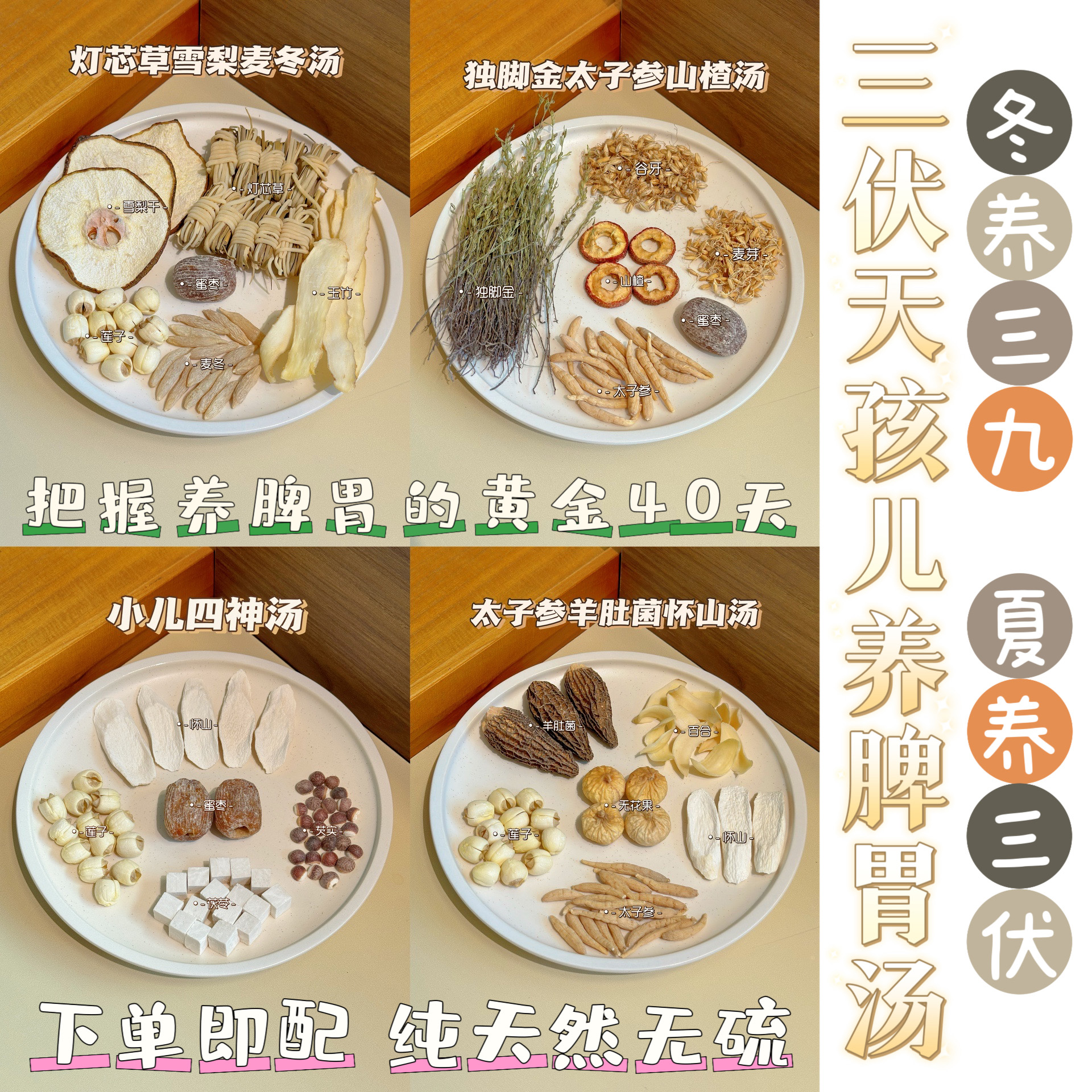 三伏天小儿养脾胃汤初伏中伏末伏祛暑消积食利湿