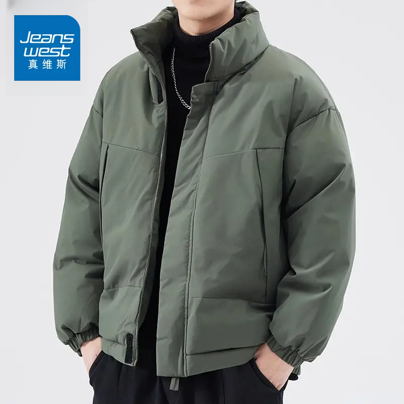 真维斯秋冬季棉衣男士2025新款潮牌休闲宽松立领加厚保暖棉服外套