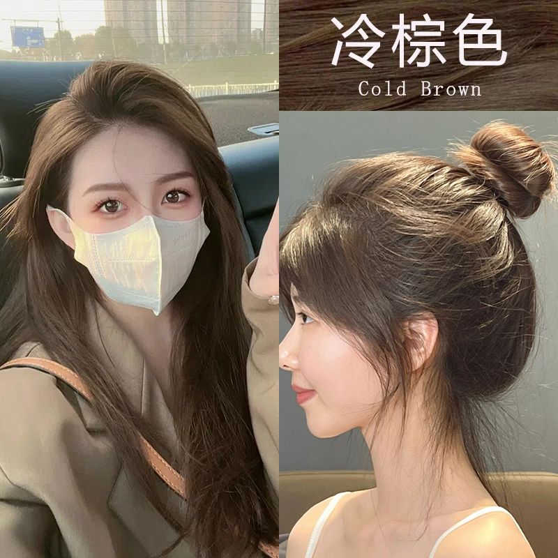 冷棕色染发膏纯免漂植物自己在家染发剂显白不染头皮手2023流行色