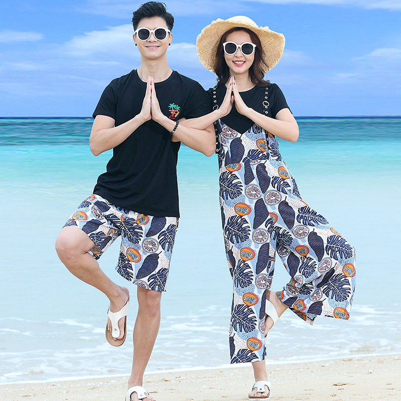 不一样情侣装夏装清凉新款潮流泰国旅游短袖衣服沙滩度假男女套装
