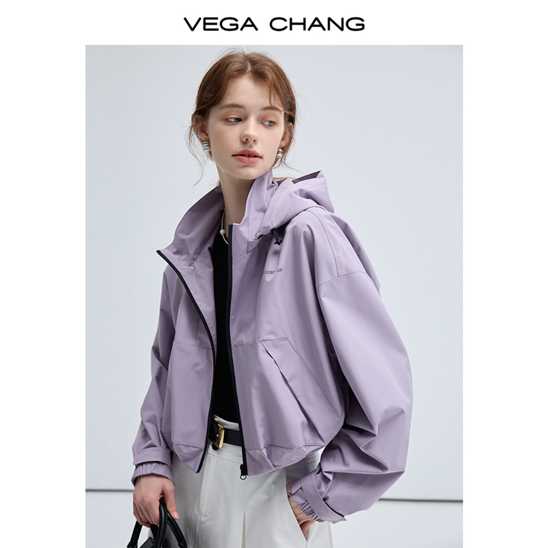 VEGA CHANG冲锋衣短外套女2025秋季新款设计感高级感宽松7306TZ