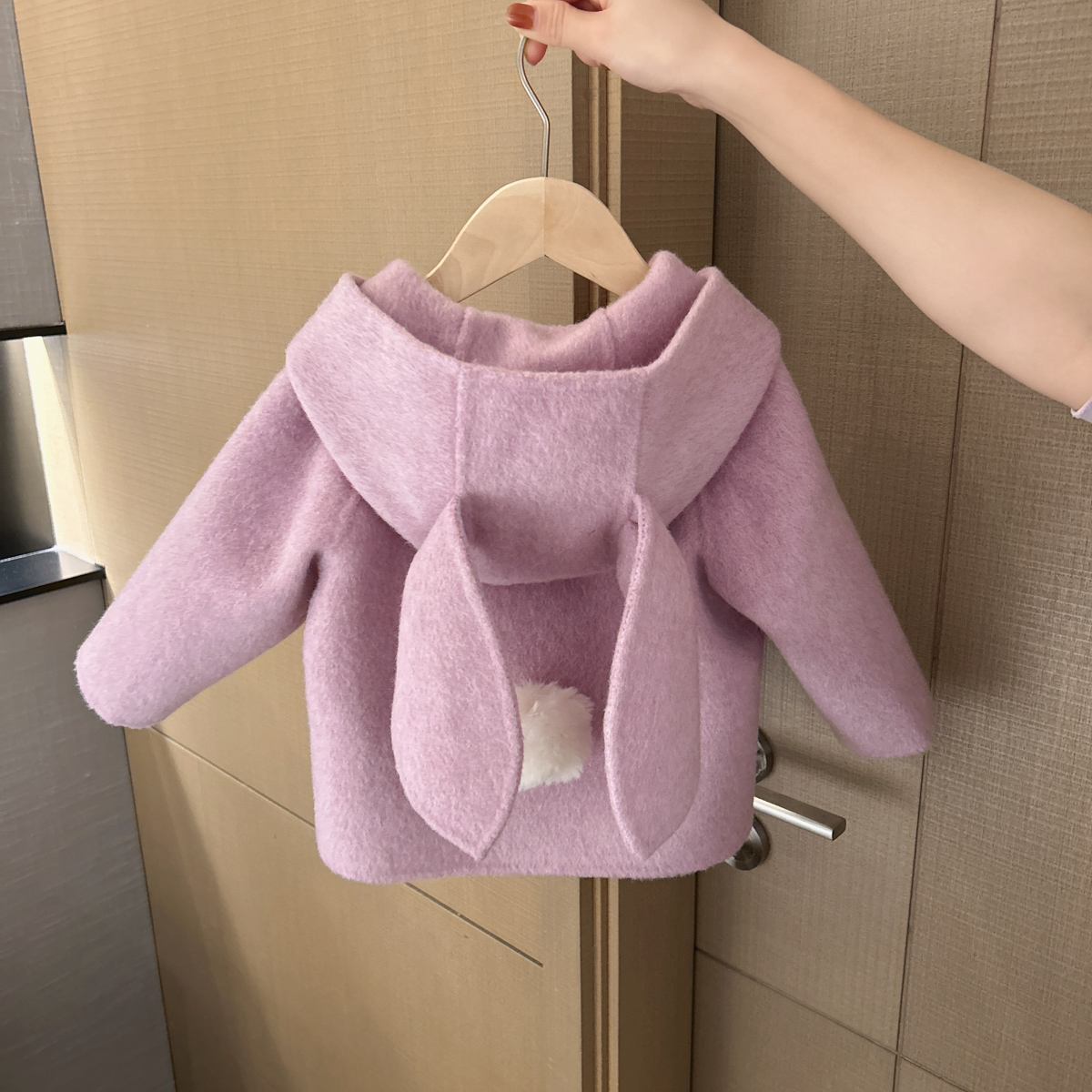 【可爱造型呢子大衣】婴儿童上衣服男童女宝宝春秋冬大衣K1女童 ZJ