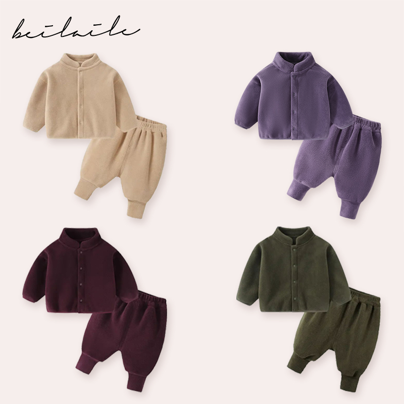 【柏莉绒套装】婴儿童上衣服男童宝宝开衫外春装秋季