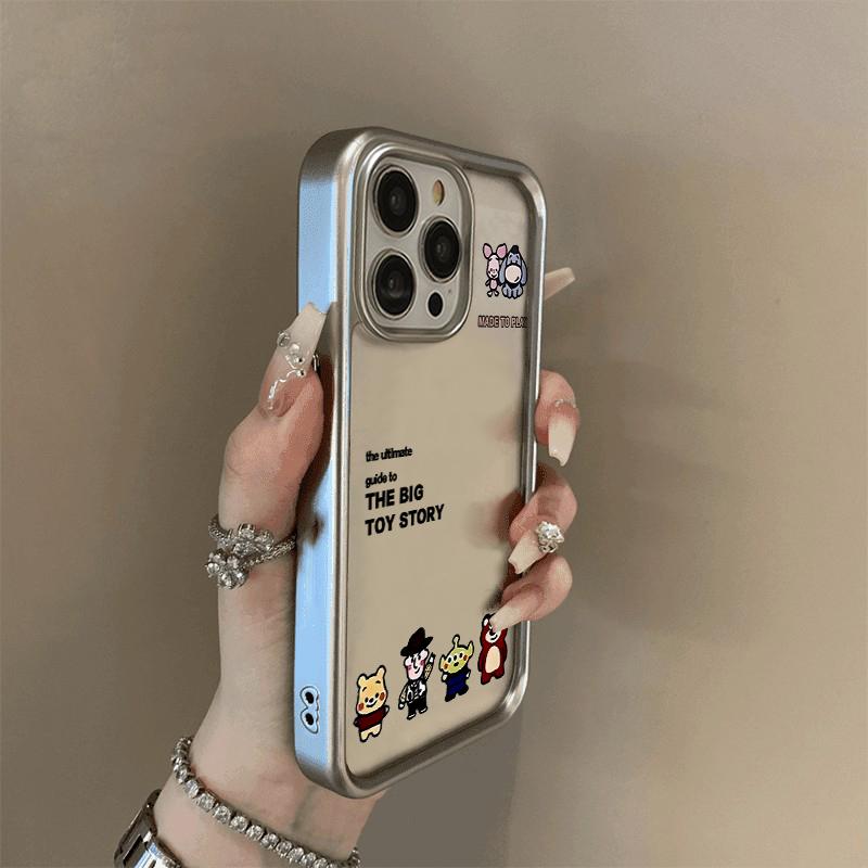 草莓熊合集适用iPhone13苹果15电镀手机壳14promax高级感16网红12