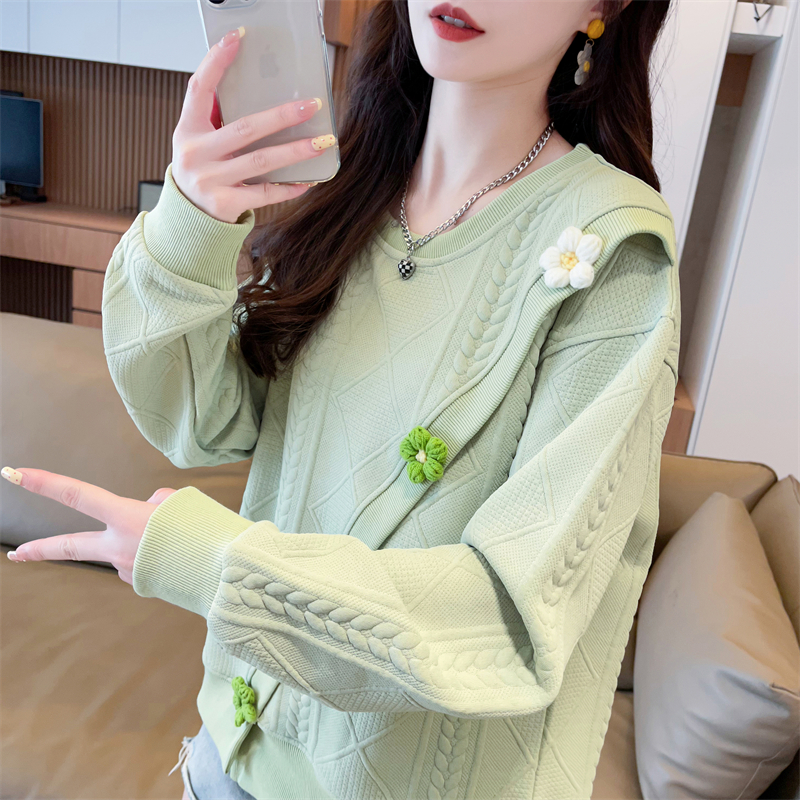 不规则花朵卫衣女2025新款春秋季韩版宽松薄款设计感小众上衣外套