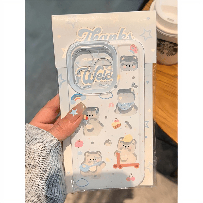 ins新款可爱小熊适用iPhone15苹果13/14壳12华为vivo小米oppo