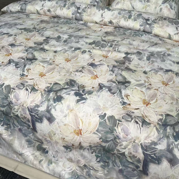 【新款】轻奢重磅高精密四件套四季款--淡墨海棠