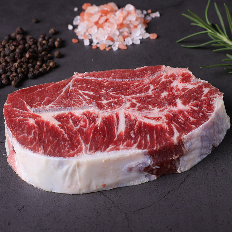 澳洲原切谷饲牛排 安格斯雪花板腱牛排500g*2 儿童牛排精选进口