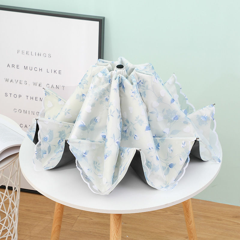 太阳伞蕾丝公主洋伞防紫外线遮阳防晒双层黑胶两用小清新学生新款