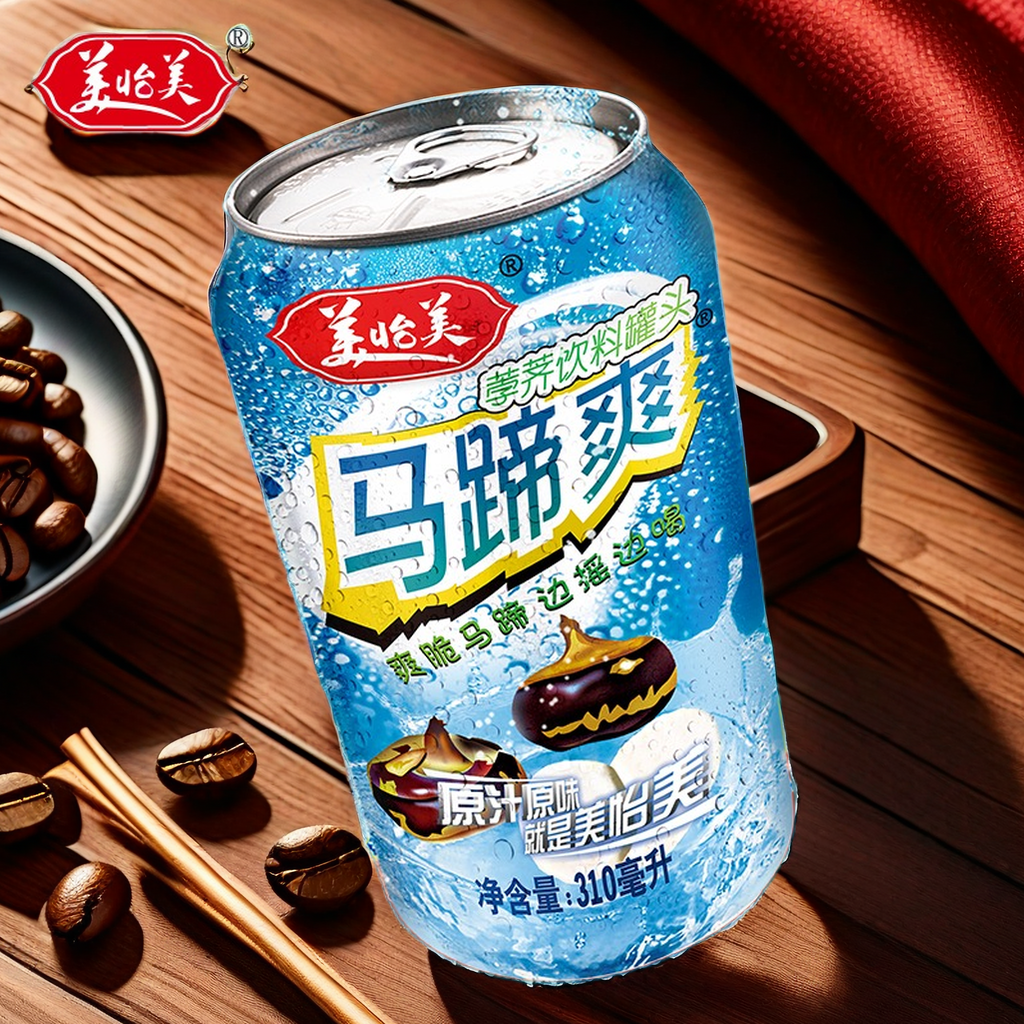 美怡美高档夏天荸荠饮料马蹄爽果汁消暑清爽网红健康果肉整箱批发