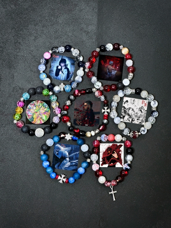 铜合金亚克力手链 灵魂对撞 原创说唱音乐专辑封面嘻哈ins风