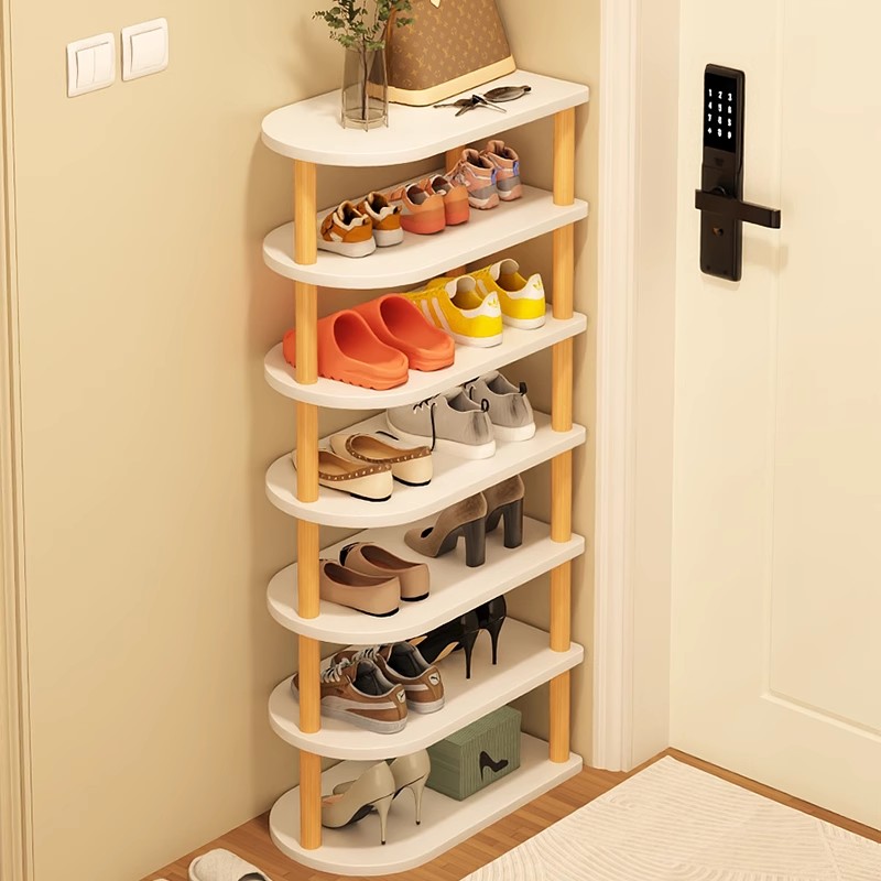 鞋柜家用门口鞋架出租房专用简易大容量多层实木鞋架子入门置物架