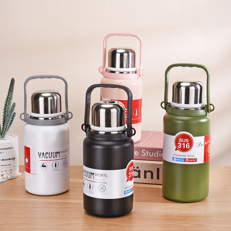 【破价补贴】大容量背带手提一盖两用保温壶户外真空超长