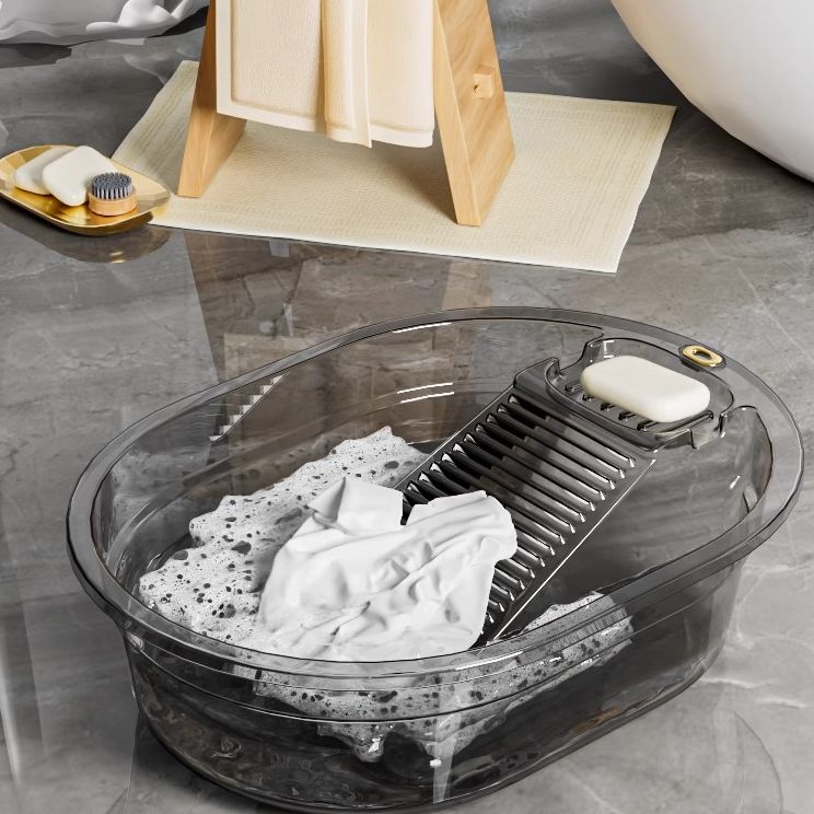 洗衣盆带搓衣板一体式家用大号塑料盆多功能洗衣桶加长加厚搓衣盆