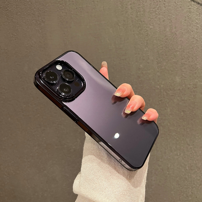 适用苹果14手机壳iphone14Pro Max保护套plus紫色透明男女最新款